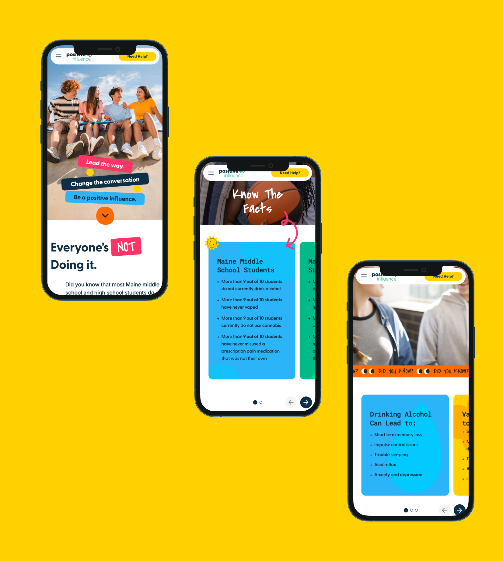positive influence mobile mockup